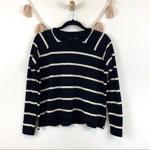 Rag & Bone Black & White Striped Sweater Top SZ S